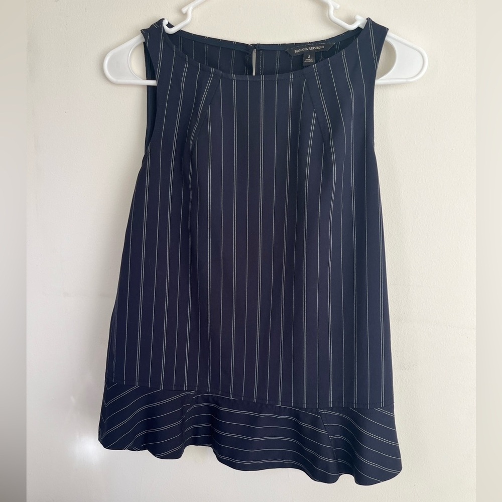 COPY - Banana republic striped peplum blouse